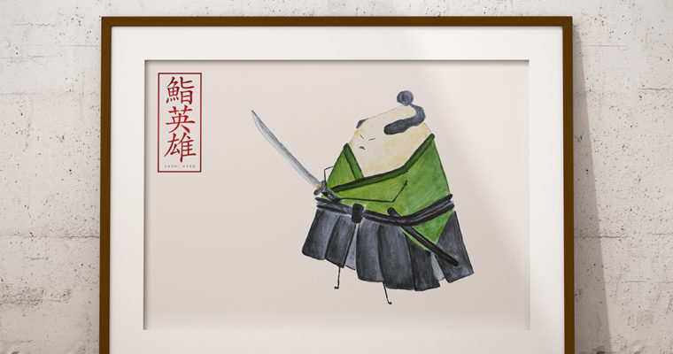 Plakat Sushi Hero „Samuraj”